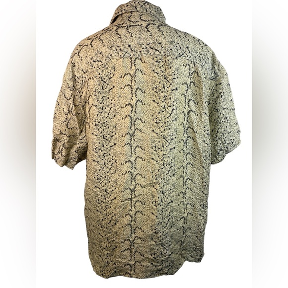 Hartman Sport SS BU 100% Silk Snake Skin Print Blouse Women’s Size 2X - Picture 2 of 3